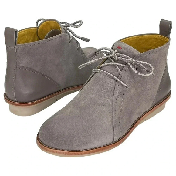 ED by Ellen Walhala Grey Suede Leather Womens Chukka Boots Size 6M - Picture 9 of 13